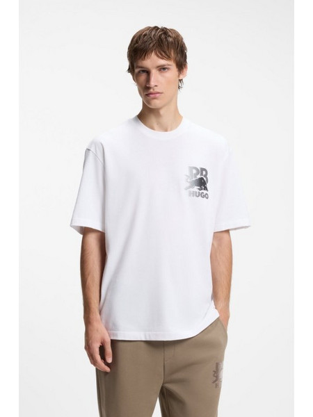 Ανδρική Hugo T-shirt μπλούζα Relaxed Fit Donaso_RB-Λευκό (50570832 10273257 100 DONASO_RB)