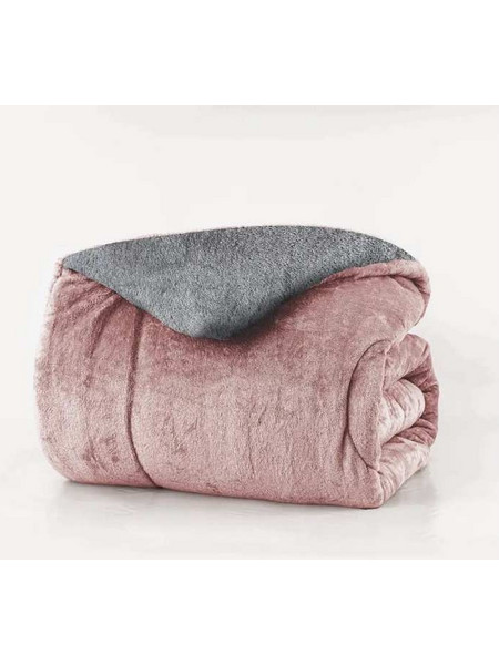 Borea Κουβερτοπάπλωμα Μονό 160x220 Cozy Πούδρα-Γκρι