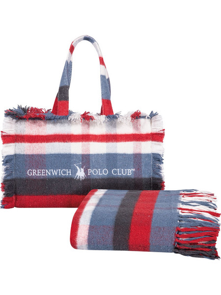 GREENWICH POLO CLUB ΡΙΧΤΑΡΙ 130X170 ΜΕ ΤΣΑΝΤΑ ΜΙΚΡΗ ESSENTIAL 2531 BLUE, RED