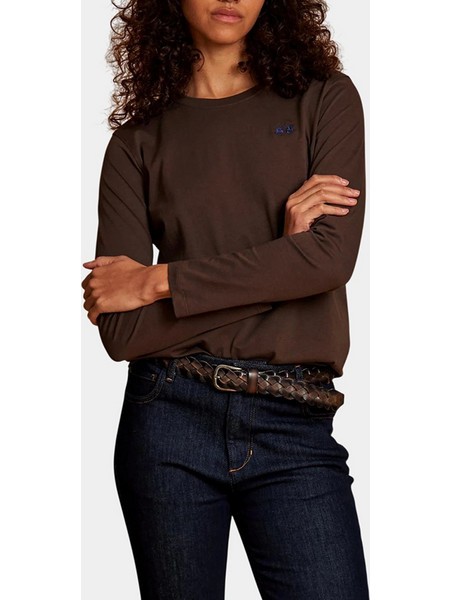 LA MARTINA ΜΠΛΟΥΖΑ T-SHIRT ΜΜ 3LMWDR001-04212 DarkBrown