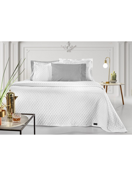 Κουβέρτα Bello White guy Laroche Cotton 60% - Polyester 40% 245x260 Cotton 60% - Polyester 40%