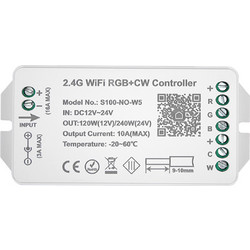 ΔΕΚΤΗΣ WIFI DIMMER ΓΙΑ ΤΑΙΝΙΑ LED RGB+CCT, APP TUYA SMART LIFE, 12-24V DC, 10A, 12V 120W, 24V 240W