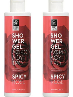 Bodyfarm Spicy Rose Αφρόλουτρο σε Gel 2x250ml