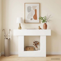 vidaXL Σκυρόχρωμο Γκρι 101 x 30 x 74 εκ - λευκός, 101-x-30-x-74-εκ