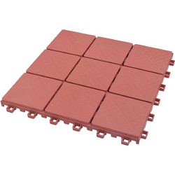 VidaXL Πλάκα Κατασκευής 10 τεμ. Κόκκινο 30,5 x 30,5 x 2,2 εκ