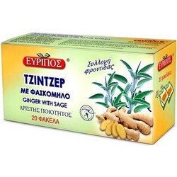 ΕΥΡΙΠΟΣ Φασκόμηλο με Τζίντζερ 20 Φακελάκια