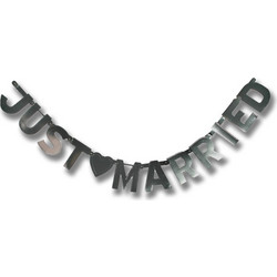Γιρλάντα για Νεόνυμφους Just Married σε χρώμα Ασημί 1.60m , Out of the blue 719181 - Out Of The Blue