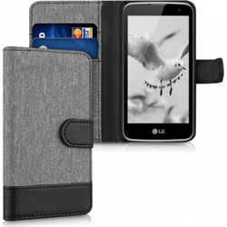 KW Canvas Wallet Grey/Black (LG K4)
