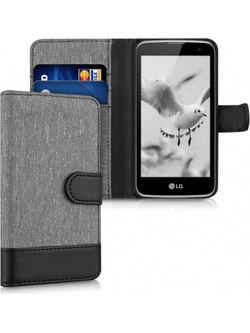 KW Canvas Wallet Grey/Black (LG K4)