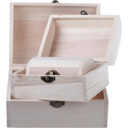 Κουτί ξύλινο αποθήκευσης με κλιπς - σετ 3 τεμαχίων (S -M- L)
