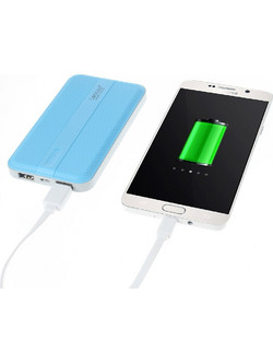 Leouw Le-350 Light Power Bank 10000mAh με 2 Θύρες USB-A Blue