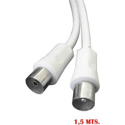 EDM Καλώδιο Κεραίας Coax Male to Coax Female 1.5m White
