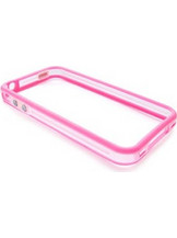 VOLTE-TEL ΘΗΚΗ IPHONE 4G/4S BUMPER METAL BUTTON TRANSPARENT-ΡΙΝΚ VOLTE-TEL