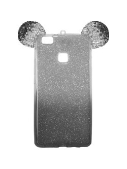 Back Cover Σιλικόνης Glitter Ears As Mickey Μαύρη S8 plus