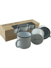 Ποτήρι White Mug Enamel 350ml (3τμχ) - The bars