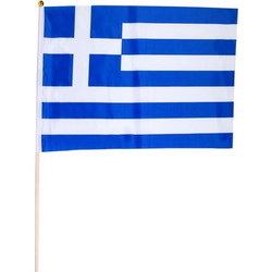 ΣΗΜΑΙΑ ΕΛΛΗΝΙΚΗ ΥΦΑΣΜΑΤΙΝΗ 30x45cm ΞΥΛΙΝΗ ΛΑΒΗ