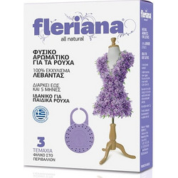 Fleriana Φυσικό Αρωματικό για τα Ρούχα με 100% Εκχύλισμα Λεβάντας, 3τμχ