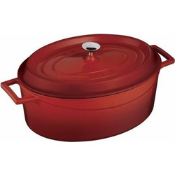 Lava Μαντεμένια Γάστρα Οβάλ Κόκκινη 33x26cm LVOTC33K2R