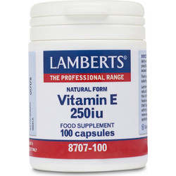 Lamberts Natural Form Vitamin E 250iu 100 Κάψουλες