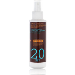 Korres Walnut & Coconut Clear Αντηλιακό Λάδι Σώματος SPF20 150ml
