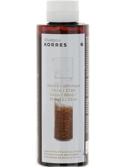 Korres Rice Proteins & Linden Σαμπουάν για Όγκο & Επανόρθωση για Λεπτά Μαλλιά 250ml