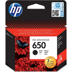 HP 650 Black Μελάνι Εκτυπωτή Inkjet CZ101AE