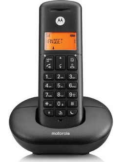 Motorola E201 Ασύρματο Τηλέφωνο με Ανοιχτή Ακρόαση Μαύρο