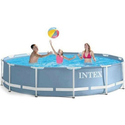 Intex Prism Frame Premium 26712 Πισίνα Πλαστική με Μεταλλικό Σκελετό Φ366x76cm