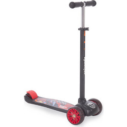 KikkaBoo Scooter Street Race Αναδιπλούμενο Παιδικό Πατίνι Τρίτροχο με Φωτάκια Μαύρο Κόκκινο