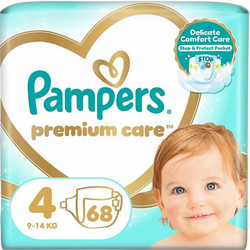 Pampers Premium Care Πάνες No4 9-14kg 68τμχ