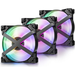 Deepcool MF120GT Case Fan 120mm RGB με Σύνδεση 4-Pin PWM 3τμχ