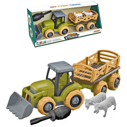 ToyMarkt Τρακτέρ Free Wheels Με Ρυμουλκά & Αρνάκια με Κατσαβίδι 913291