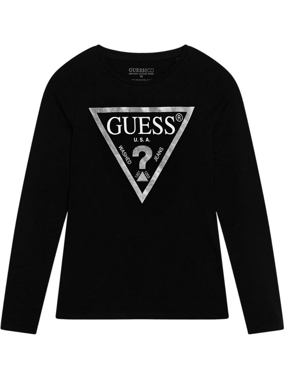Guess Παιδικό T-Shirt Μακρυμάνικο Μαύρο J84I36K8HM0-JBLK
