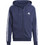 Adidas Essentials 3-Stripes Ανδρική Ζακέτα Fleece με Κουκούλα και Φερμουάρ Μπλε IJ6478
