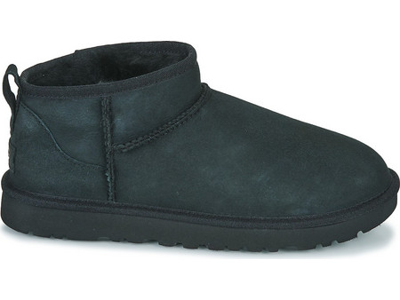 UGG Γυναικεία Μποτάκια Suede Μαύρα με Γούνα 1116109-BLK