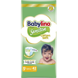 Babylino Sensitive Cotton Soft Πάνες No5 12-17kg 42τμχ