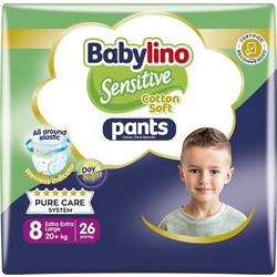 Babylino Sensitive Cotton Soft Pants Πάνες Βρακάκι No8 20kg+ 26τμχ