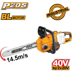 Ingco CGSLI40168 Αλυσοπρίονο Μπαταρίας 20V 5900gr με Λάμα 400mm