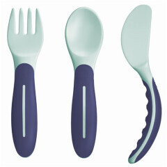 Mam Baby's Cutlery Σετ Βρεφικά Μαχαιροπίρουνα 6m+ Navy Μπλε 3τμχ