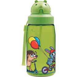 Laken Tritan Balloons Παιδικό Μπουκάλι Πλαστικό BPA Free με Καλαμάκι Πράσινο 450ml