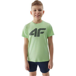 4F Παιδικό T-Shirt Κοντομάνικο Πράσινο JWSS24-TTSHM1115-42S