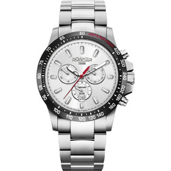 Roamer Rimini Ανδρικό Ρολόι Χρονογράφος με Ασημί Μεταλλικό Μπρασελέ R861837411520