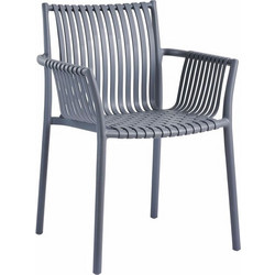 Varossi Zanett Πολυθρόνα Κήπου Rattan Γκρι 900-294