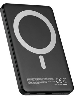 Lampa Wireless Magsafe Power Bank 5000mAh 15W με Θύρα USB-C Black