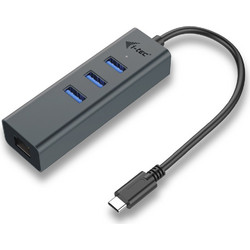 I-tec Metal C31METALG3HUB USB Hub 3.0 USB-C με 3 Θύρες USB-A / Ethernet