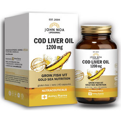 John Noa Liposomal Cod Liver Oil Μουρουνέλαιο 1200mg 40 Κάψουλες