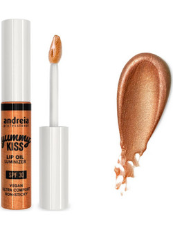 Andreia Yummy Kiss No 02 Summer Peach Lip Oil με Χρώμα SPF30 7ml