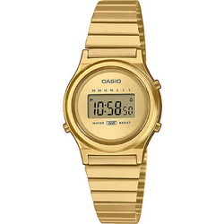 Casio Γυναικείο Ρολόι Χρονογράφος με Χρυσό Μεταλλικό Μπρασελέ LA-700WEG-9AEF