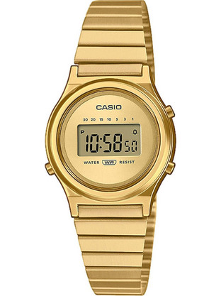 Casio Γυναικείο Ρολόι Χρονογράφος με Χρυσό Μεταλλικό Μπρασελέ LA-700WEG-9AEF