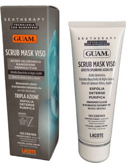 Guam Seatherapy Triple Action Face Scrub-Mask Κρεμώδης Μάσκα Προσώπου για Καθαρισμό & Ενυδάτωση με Υαλουρονικό 75ml